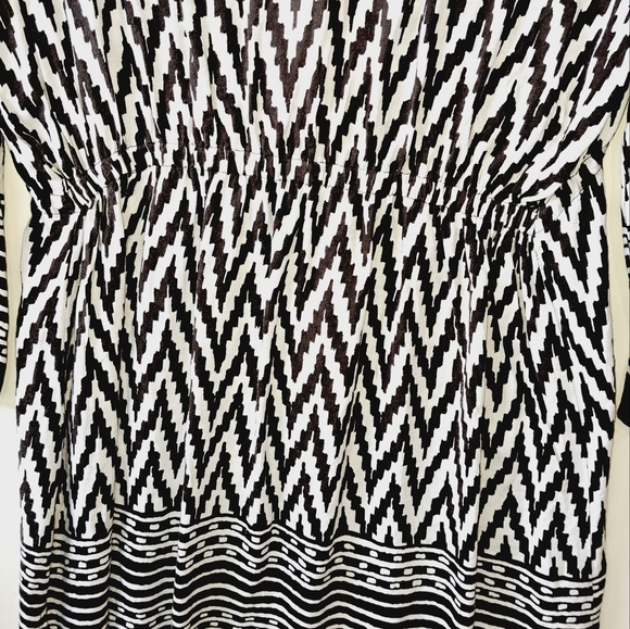 Blue Island Beach Swim Cover Up Size Medium Drawstring Waist V Neck Pullover - Picture 6 of 15